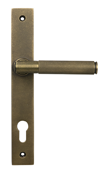 Burnished Brass Brompton Slimline Lever Espag. Lock Set | 52415