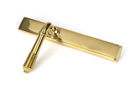 Polished Brass Reeded Slimline Lever Latch Set | 52425 - Image 4