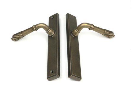 Burnished Brass Reeded Slimline Lever Latch Set | 52426 - Image 5