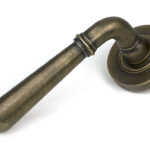 Burnished Brass Newbury Lever on Rose Set (Plain) | 52437