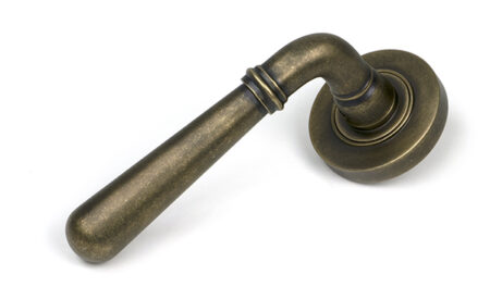 Burnished Brass Newbury Lever on Rose Set (Plain) | 52437