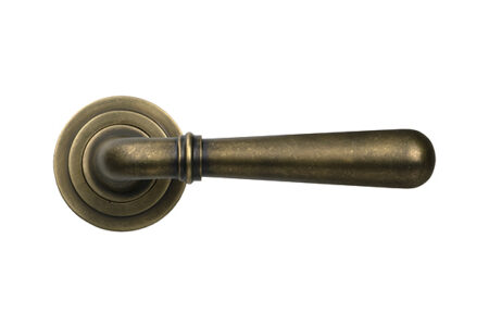 Burnished Brass Newbury Lever on Rose Set (Art Deco) | 52438 - Image 2