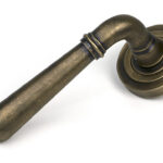 Burnished Brass Newbury Lever on Rose Set (Art Deco) | 52438