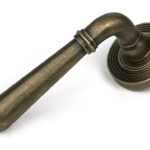 Burnished Brass Newbury Lever on Rose Set (Beehive) | 52439