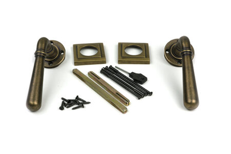 Burnished Brass Newbury Lever on Rose Set (Square) | 52440 - Image 3