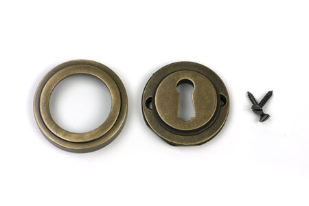 Burnished Brass Round Escutcheon (Art Deco) | 52444 - Image 2