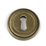 Burnished Brass Round Escutcheon (Art Deco) | 52444