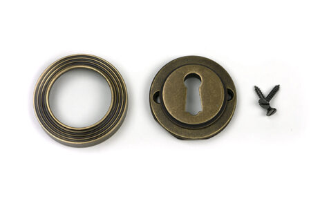 Burnished Brass Round Escutcheon (Beehive) | 52445 - Image 2