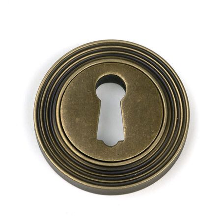 Burnished Brass Round Escutcheon (Beehive) | 52445