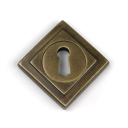 Burnished Brass Round Escutcheon (Square) | 52446 - Image 3