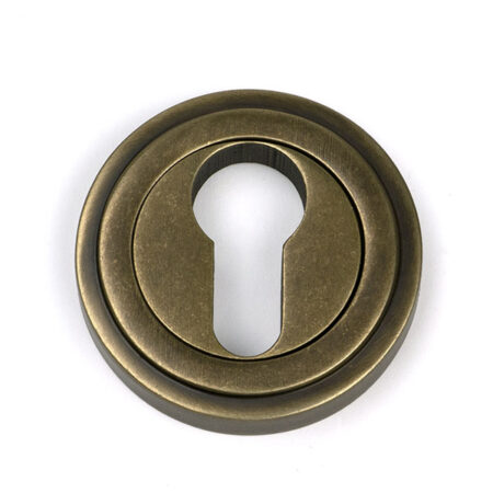 From the Anvil Burnished Brass Round Euro Escutcheon (Art Deco)