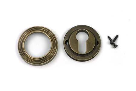 Burnished Brass Round Euro Escutcheon (Beehive) | 52449 - Image 2