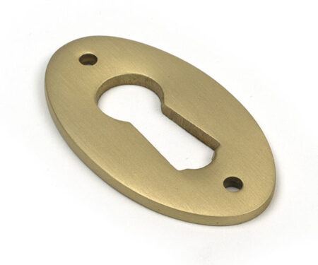 Satin Brass Oval Escutcheon | 52456