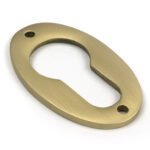 Satin Brass Oval Euro Escutcheon | 52458