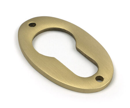 Satin Brass Oval Euro Escutcheon | 52458