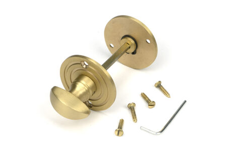 From the Anvil Satin Brass Round Bathroom Thumbturn - Image 2