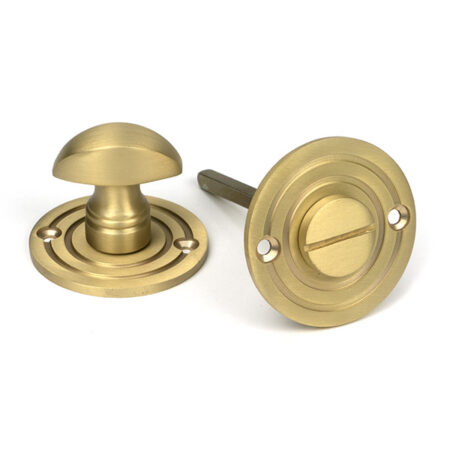 From the Anvil Satin Brass Round Bathroom Thumbturn