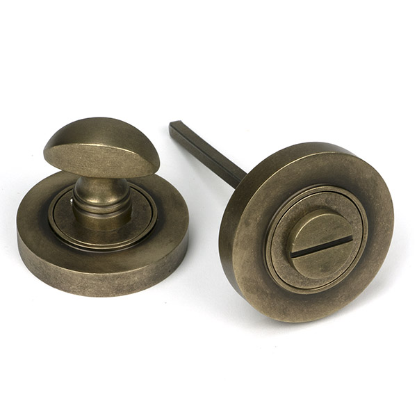 From the Anvil Burnished Brass Round Thumbturn Set (Plain)
