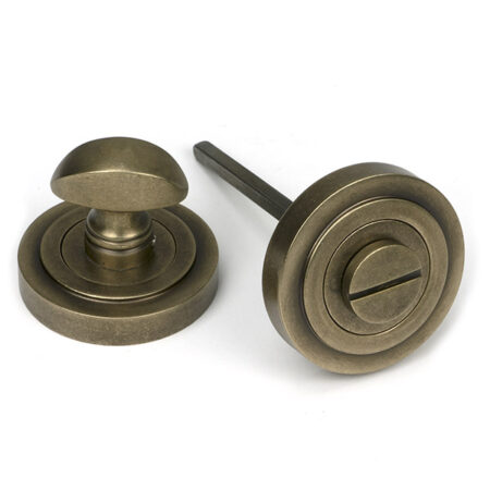 From the Anvil Burnished Brass Round Thumbturn Set (Art Deco)