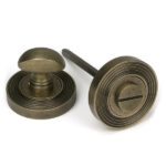 From the Anvil Burnished Brass Round Thumbturn Set (Beehive)