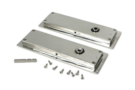 Polished Marine SS (316) 175mm Plain Rectangular Pull - Privacy Set | 52501 - Image 3