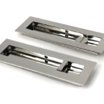 Polished Marine SS (316) 175mm Plain Rectangular Pull - Privacy Set | 52501