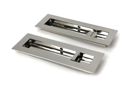 Polished Marine SS (316) 175mm Plain Rectangular Pull - Privacy Set | 52501