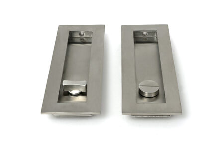 Satin Marine SS (316) 175mm Plain Rectangular Pull - Privacy Set | 52502 - Image 2