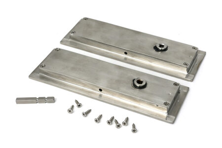 Satin Marine SS (316) 175mm Plain Rectangular Pull - Privacy Set | 52502 - Image 3