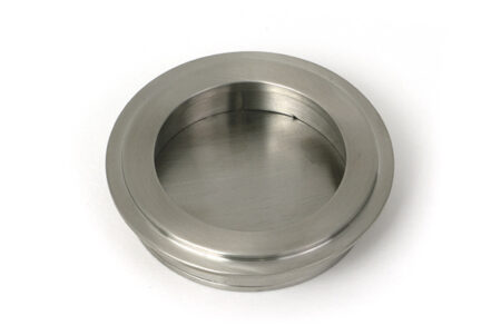 From the Anvil Art Deco Round Pull - Satin Marine SS
