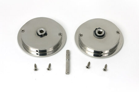 Polished Marine SS (316) 75mm Plain Round Pull - Privacy Set | 52519 - Image 4