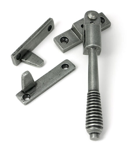 Pewter Night-Vent Locking Reeded Fastener | 52526