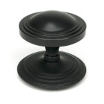 Matt Black Art Deco Centre Door Knob | 52533
