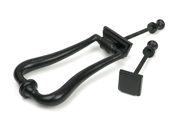 Matt Black Slimline Art Deco Door Knocker | 52535