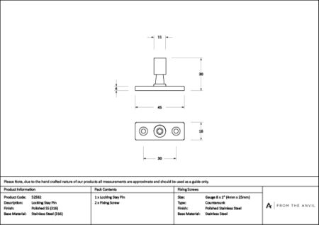 Polished Marine SS (316) Locking Stay Pin | 52582 - Image 3