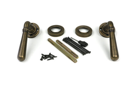 Burnished Brass Newbury Lever on Rose Set (Plain) - Unsprung | 52640 - Image 3