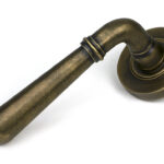 Burnished Brass Newbury Lever on Rose Set (Plain) - Unsprung | 52640