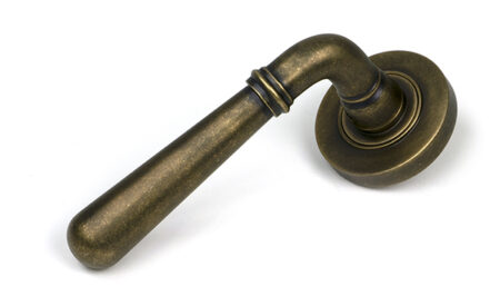 Burnished Brass Newbury Lever on Rose Set (Plain) - Unsprung | 52640
