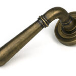 Burnished Brass Newbury Lever on Rose Set (Art Deco) - Unsprung | 52641