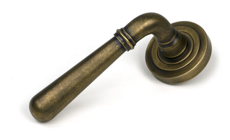 Burnished Brass Newbury Lever on Rose Set (Art Deco) - Unsprung | 52641