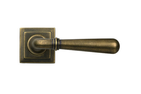 Burnished Brass Newbury Lever on Rose Set (Square) - Unsprung | 52643 - Image 2