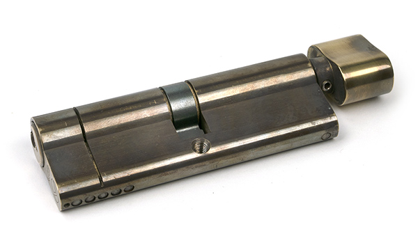 Aged Brass 45/45 5pin Euro Cylinder/Thumbturn KA | 52644