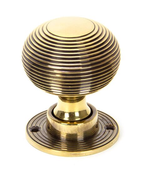 From the Anvil Aged Brass Heavy Beehive Mortice/Rim Knob Set - Image 2