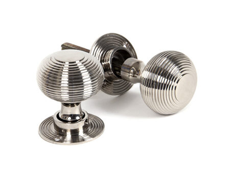From the Anvil Polished Nickel Heavy Beehive Mortice/Rim Knob Set