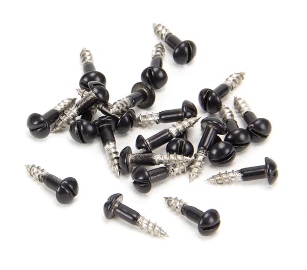 Black SS 3.0 x 12 Roundhead Screws (25) | 83754