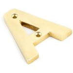 From the Anvil Polished Brass Letter A