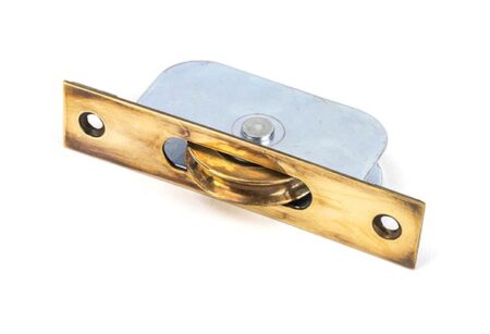 Aged Brass Square Ended Sash Pulley 75kg | 83919