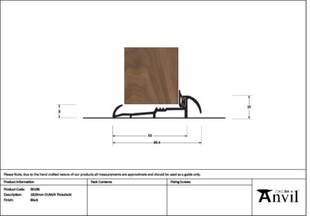 Black 1829mm OUM/4 Threshold | 90196 - Image 2