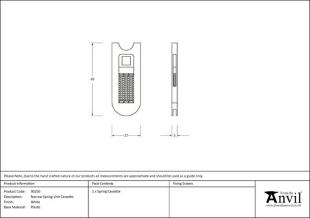 Narrow Spring Unit Cassette - Image 2