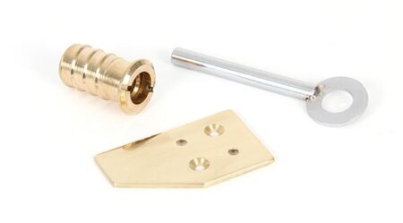 Lacquered Brass Key-Flush Sash Stop | 90271 - Image 2